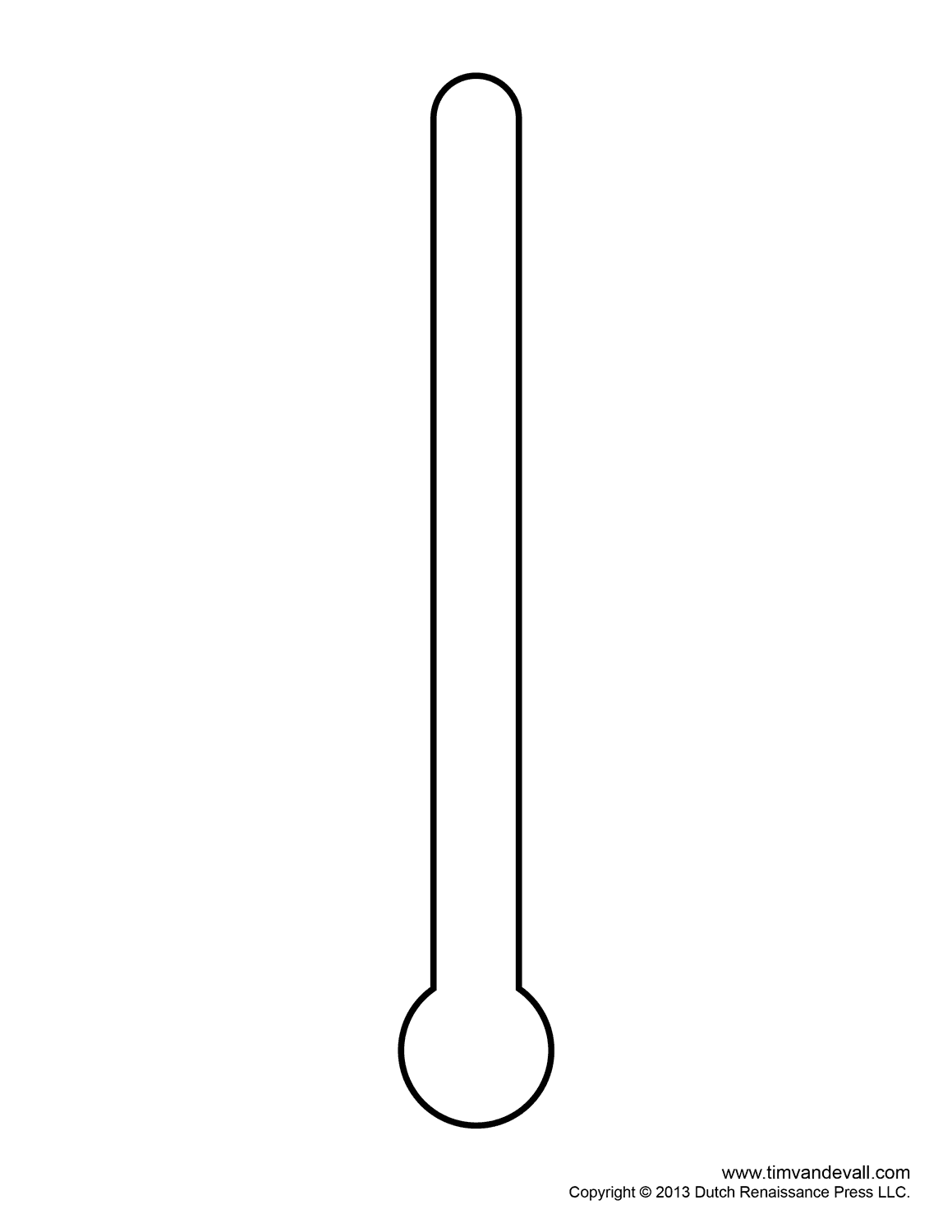 Blank Goal Thermometer Fundraising Thermometer