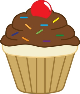 Chocolate Cupcake Clipart Cupcake Clipart Graphic
