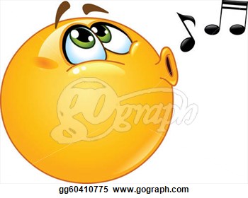 Clip Art   Whistling Emoticon  Stock Illustration Gg60410775