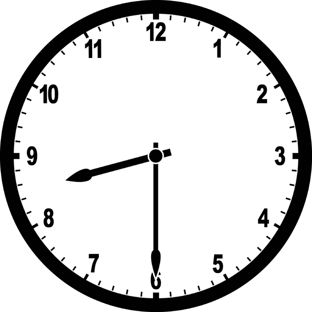 Clock 8 30   Clipart Etc