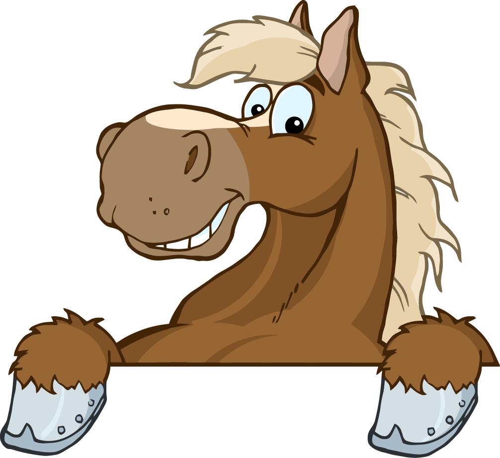 Cute Cartoon Horse Face Clipart