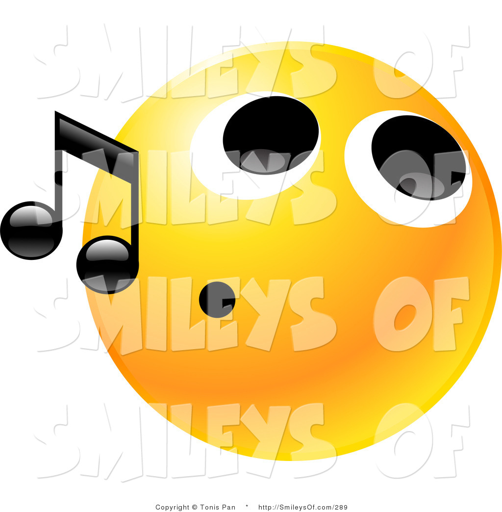     Emoticon Face With A Tight Mouth Whistling Musical Tunes By Tonis Pan