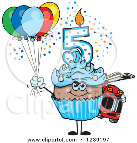     Fifth Birthday Cupcake With A Fire Engine     By Dennis Holmes Designs