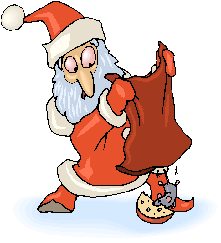 Funny Santa Empty His Bag Free Clipart