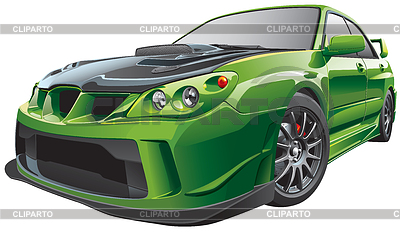 Green Custom Car   Stock Vector Graphics   Cliparto