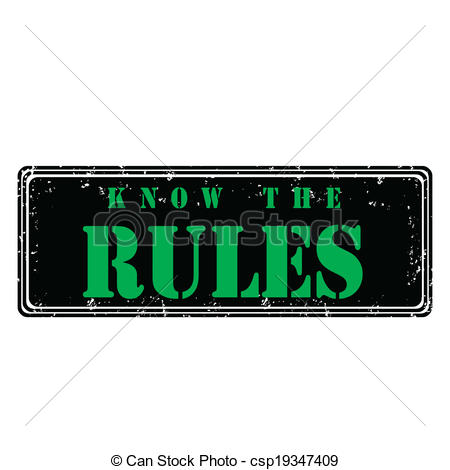 Know The Rules Clipart Vector Clipart Of Know The Rules   Rubber Stamp