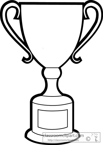 Objects   Trophy Outline 2513 2   Classroom Clipart