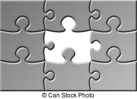 Puzzle With Missing Piece Stock Illustrations