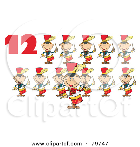 Royalty Free Rf Clipart Illustration Of A Red Number Twelve By Twelve