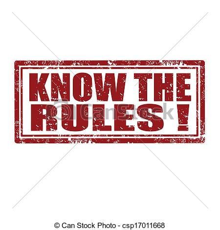 Vector Of Know The Rules Stamp   Grunge Rubber Stamp With Text Know