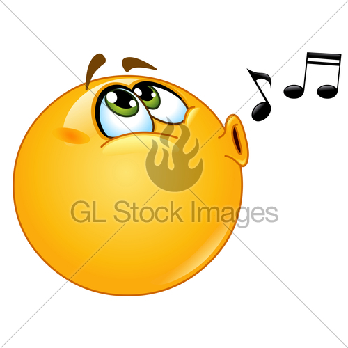 Whistling Emoticon   Gl Stock Images