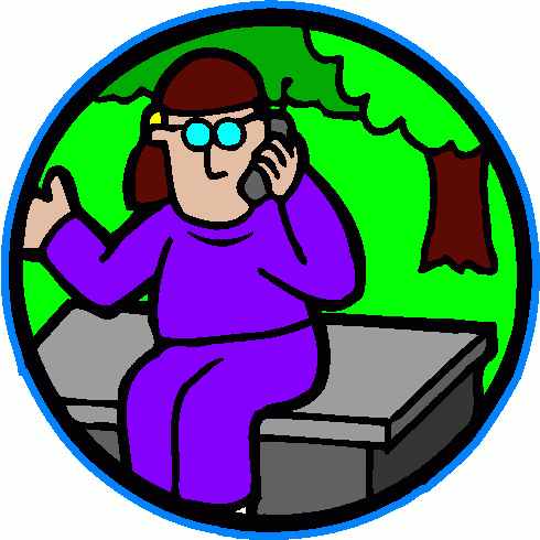 Woman On Cell Phone 2 Gif