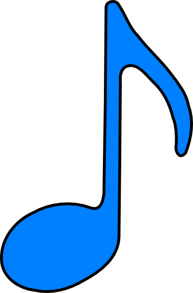 Blue Music Note Clipart Eighth Note Blue Hi Png