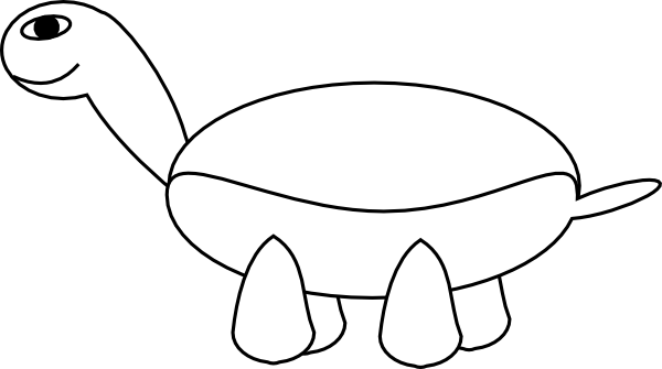 Cartoon Turtle Outline Clip Art At Clker Com   Vector Clip Art Online    