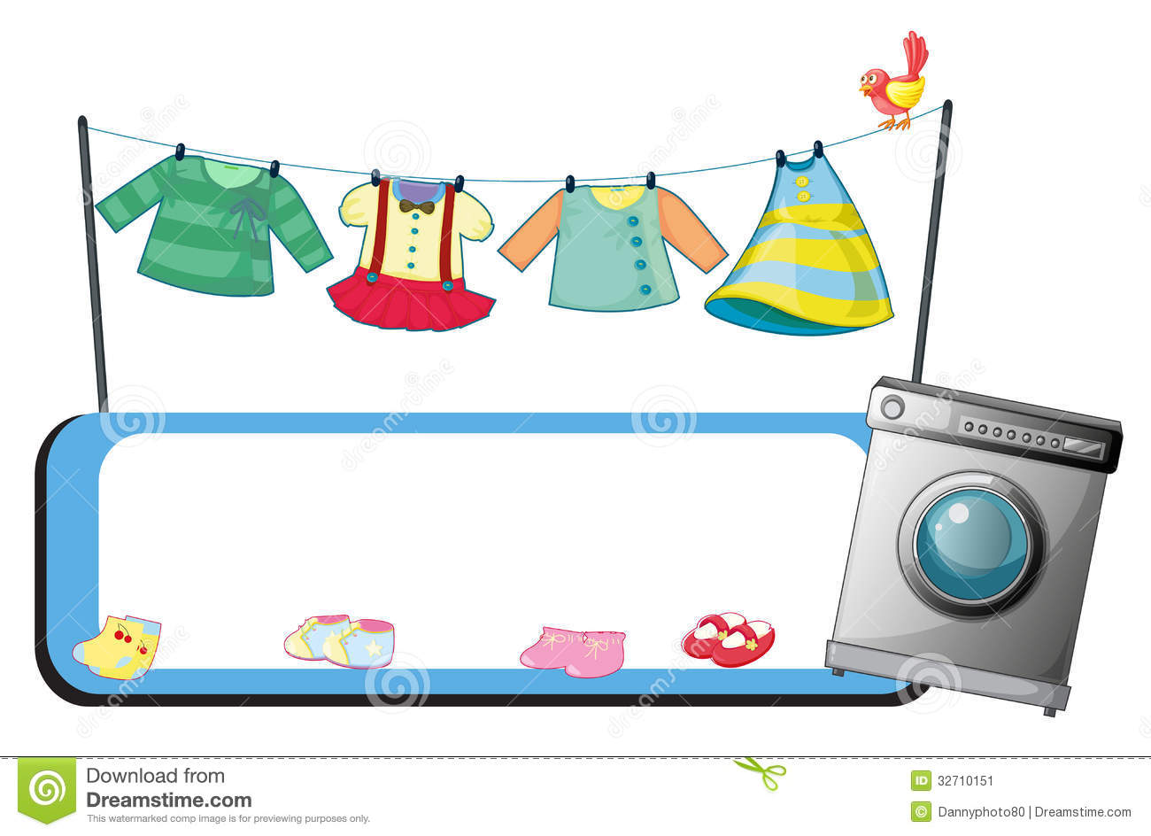 Clean Clothes Clipart With A Washing Machine And