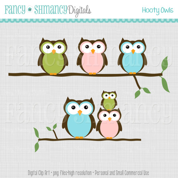 Clipart For Personal And Commercial Use   Hooty Owl Baby Colors