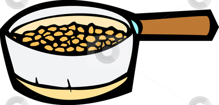 Cooking Pot Stock Vector Clipart Cooking Pot Full Of Beans Roasting    