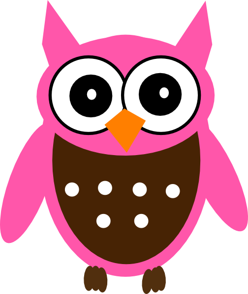 Cute Pink Owl Clip Art At Clker Com   Vector Clip Art Online Royalty    