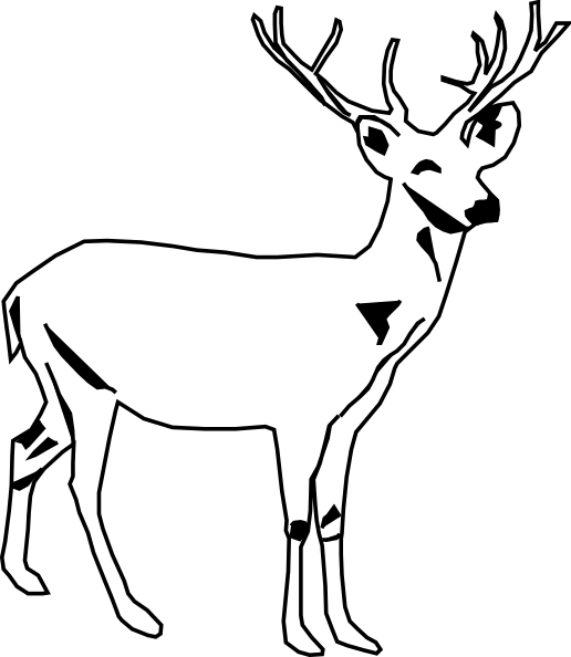 Deer White Clip Art At Clker Com   Vector Clip Art Online Royalty
