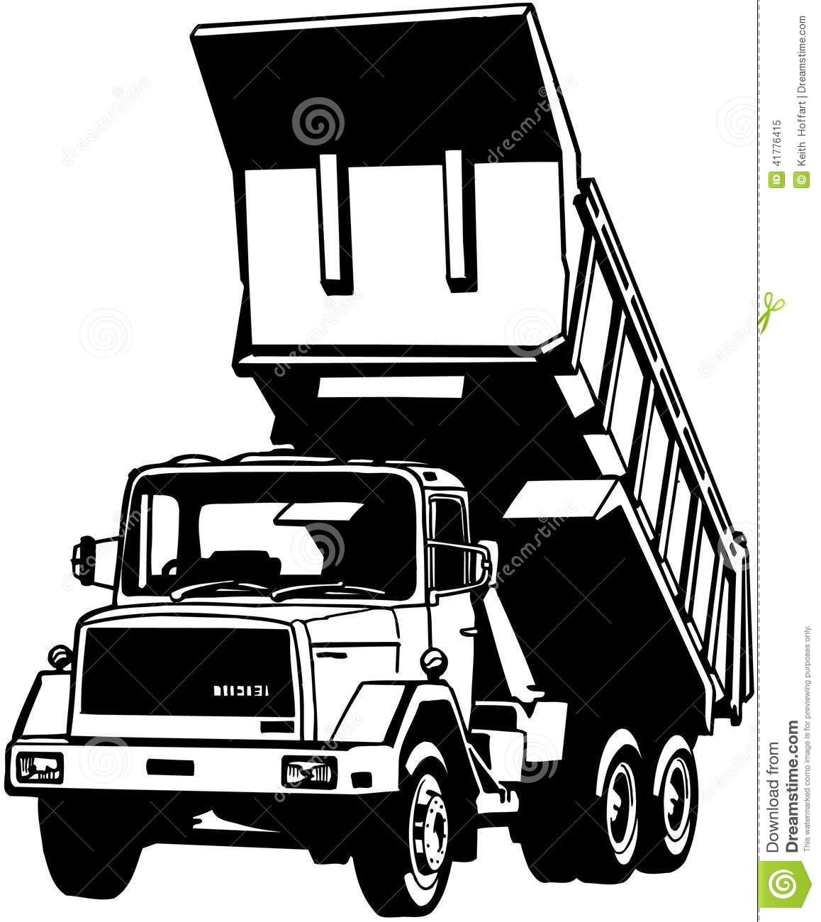Dump Truck Cartoon Vector Clipart Created In Adobe Illustrator In Eps
