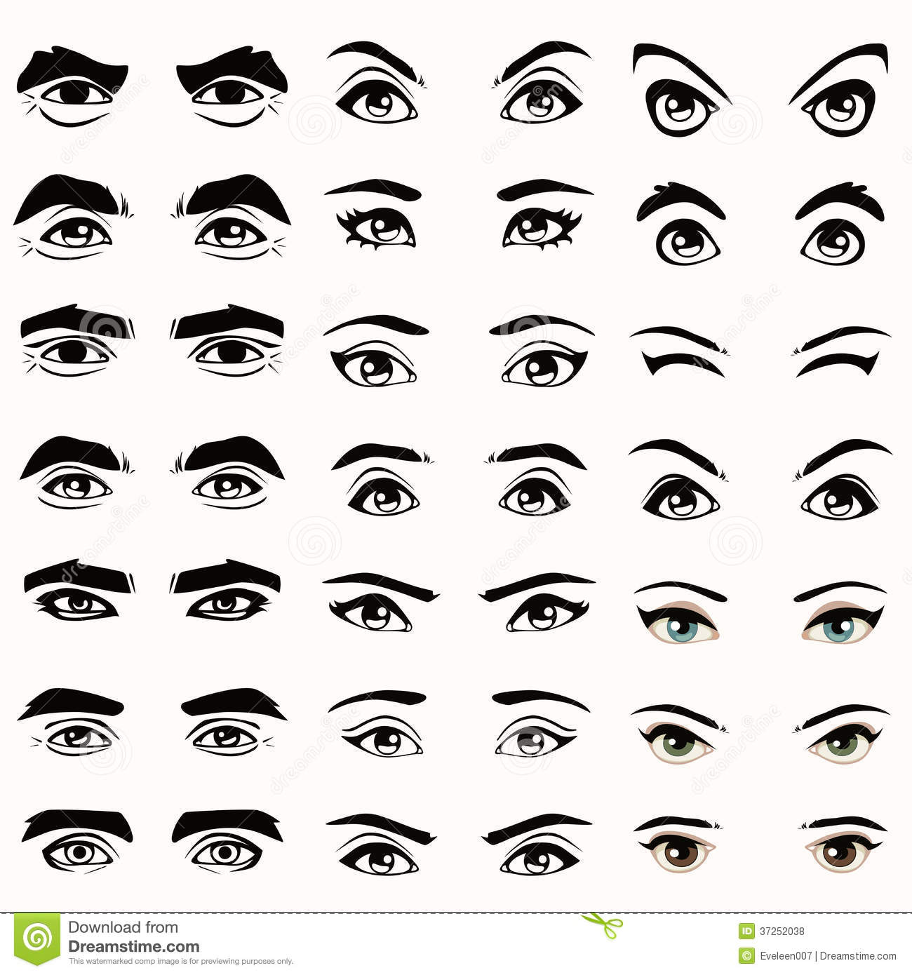 Eyes And Eyebrows Silhouette Royalty Free Stock Photos   Image    