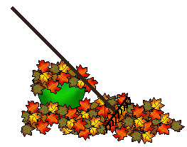 Fall Clip Art   Rakes And Piles Of Autumn Leaves