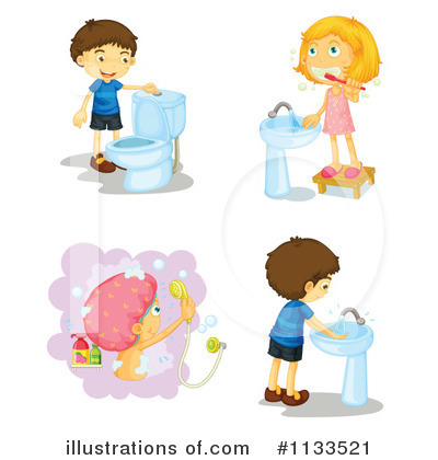 Flush Toilet Clip Art  Free Hygiene Clipart 