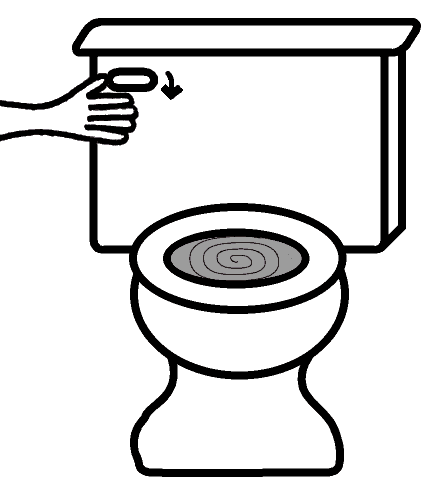 Flush Toilet Sign Flush Toilet Clip Art
