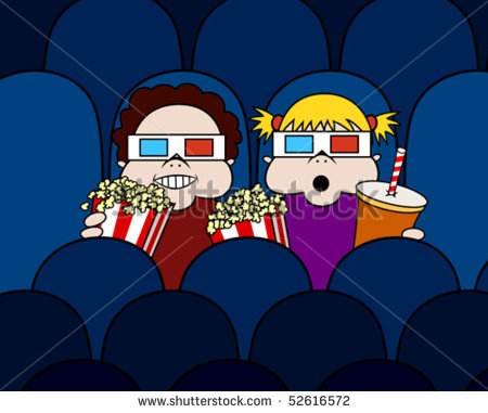Kids Watching Movies Clipart Kids Watching A 3d Movie With