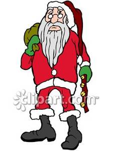 Old Skinny Santa   Royalty Free Clipart Picture