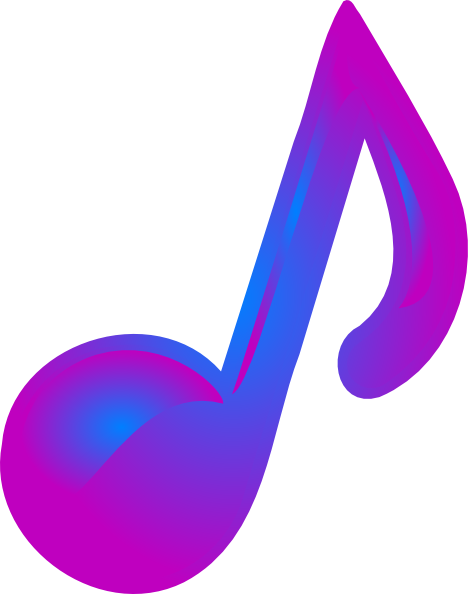 Purple And Blue Music Note Clip Art At Clker Com   Vector Clip Art