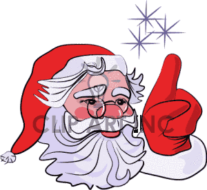 Royalty Free Santa Claus Pointing Up Clipart Image Picture Art