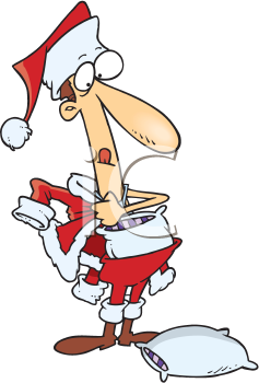 Santa Claus Clip Art Image  Skinny Man Dressing Up As Santa