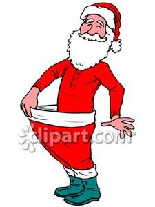 Skinny Santa Claus   Royalty Free Clipart Picture