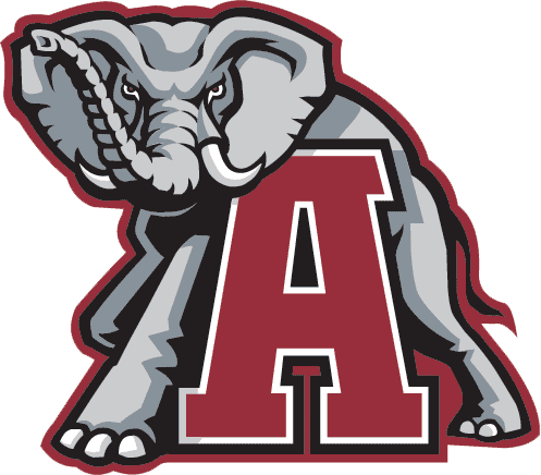 University Of Alabama Crimson Tide Big Al Elephant Mascot Logo