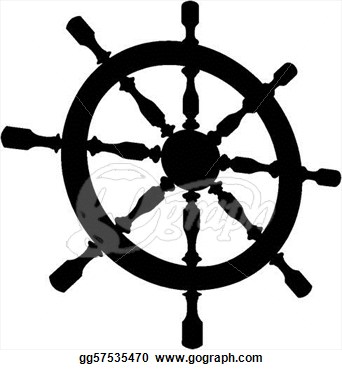 Vector Art   Helm Steering Wheel  Clipart Drawing Gg57535470   Gograph