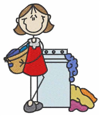 Washing Clothes Clipart Girl Washing Clothes