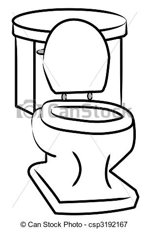 White Toilet With Silver Flush Handle Csp3192167   Search Eps Clipart    