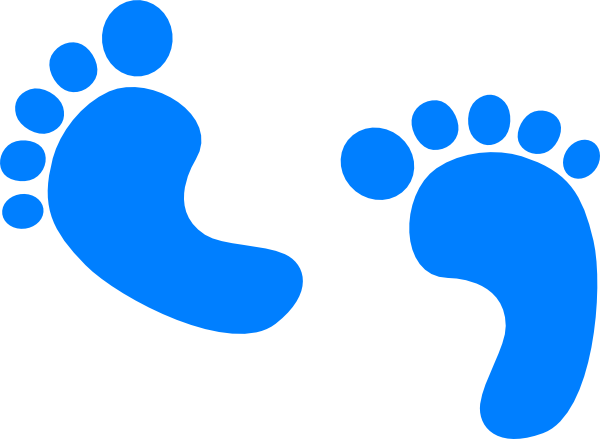 Baby Feet   Blue Clip Art At Clker Com   Vector Clip Art Online