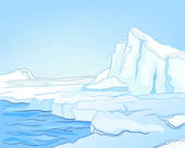Cartoon Nature Landscape Arctic   Clipart Graphic