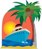 Cruise Ship   Clipart Graphic
