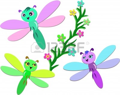 Cute Dragonfly Clip Art Image
