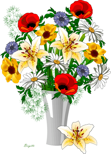 Flower Arrangements Cut Flower Arrangement Royalty Free Clipart