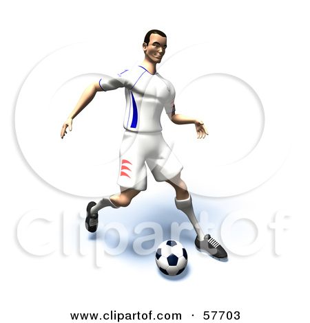 Foot Kicking Soccer Ball Drawing