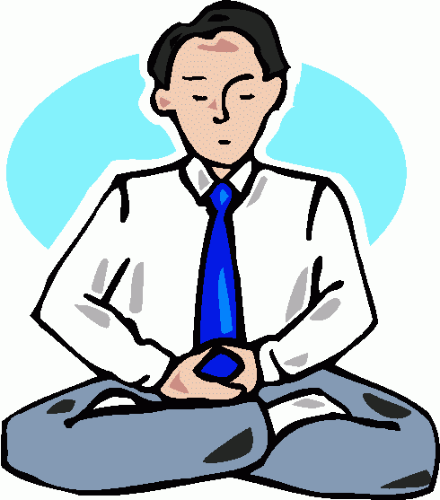 Meditation Clipart Businessman Meditating Gif