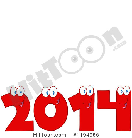     New Year 2014 Number Characters   Royalty Free Vector Clipart  1194966