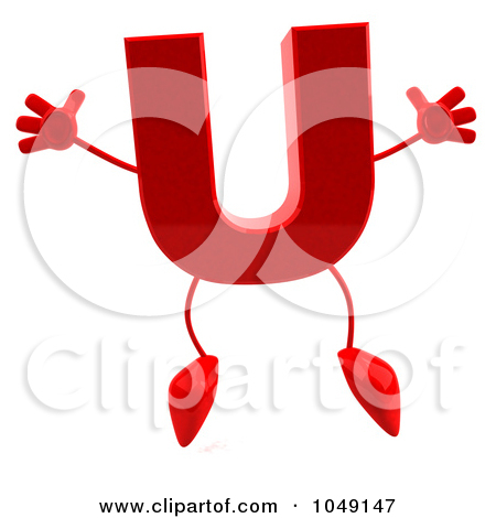 Royalty Free  Rf  Clip Art Illustration Of A 3d Red Letter U Character