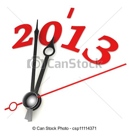 Stock Illustration   New Year 2013 Concept Clock   Stock Illustration