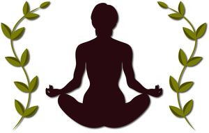 Yoga Clipart Image   Holistic Meditation Yoga Design Of A Woman In