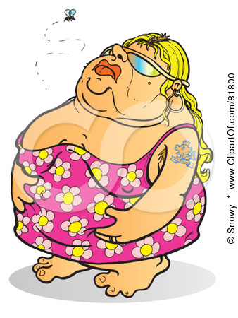 81800 Royalty Free Rf Clipart Illustration Of A Stinky Fat Woman In A